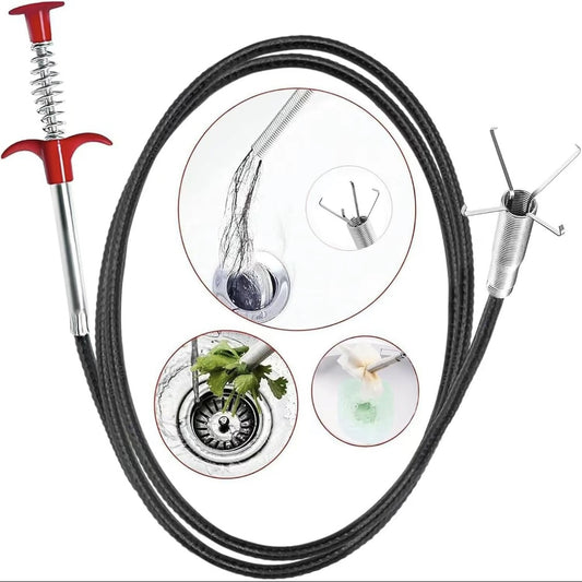 Drain Snake  63in 33in Drain Clog Remover, 60cm 160cm Spring Pipe