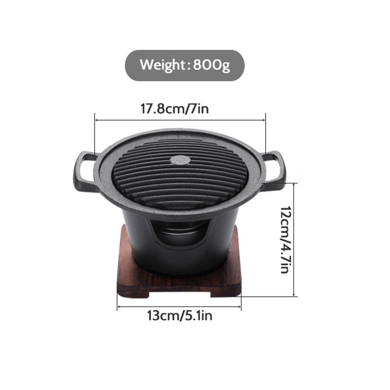 Mini BBQ Grill Alcohol Stove Home Smokeless Barbecue Grill