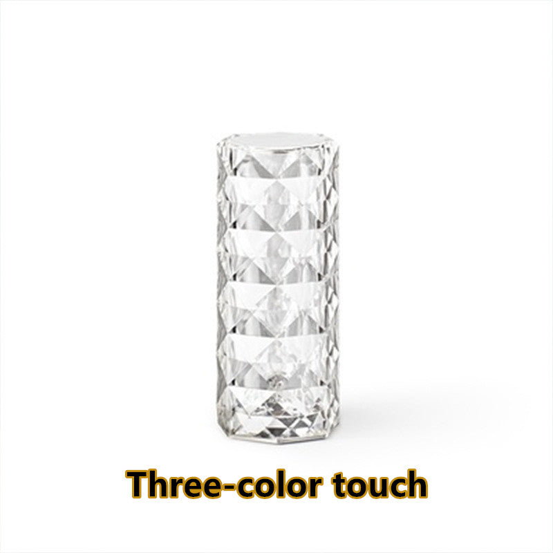 Nordic Crystal Lamp USB Table Lamps Bedroom Touch Dimming Decor