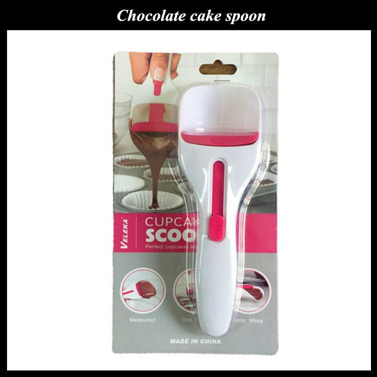 Cake Batter Scoop Can Push Labor-saving Cupcake Spoon
