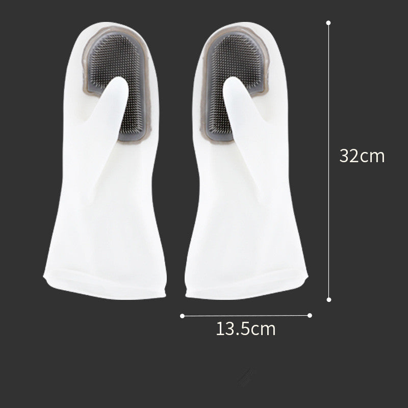 White Transparent Solid Color Tenacity Thin Magic Silicone Gloves