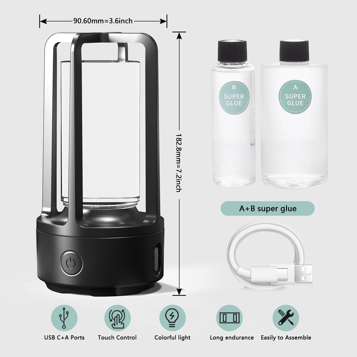 2 In 1 DIY Audio Crystal Light And Bluetooth-compatible Night Light