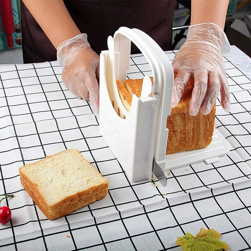 Foldable Toast Bread Slicer Adjustable Plastic Bread Cutting Tools