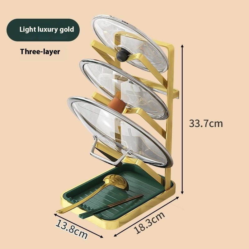 Desktop Punch-free Kitchen Lid Rack