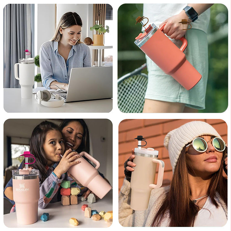 New Style Straw Covers Cap Novelty Sturdy Straw Toppers