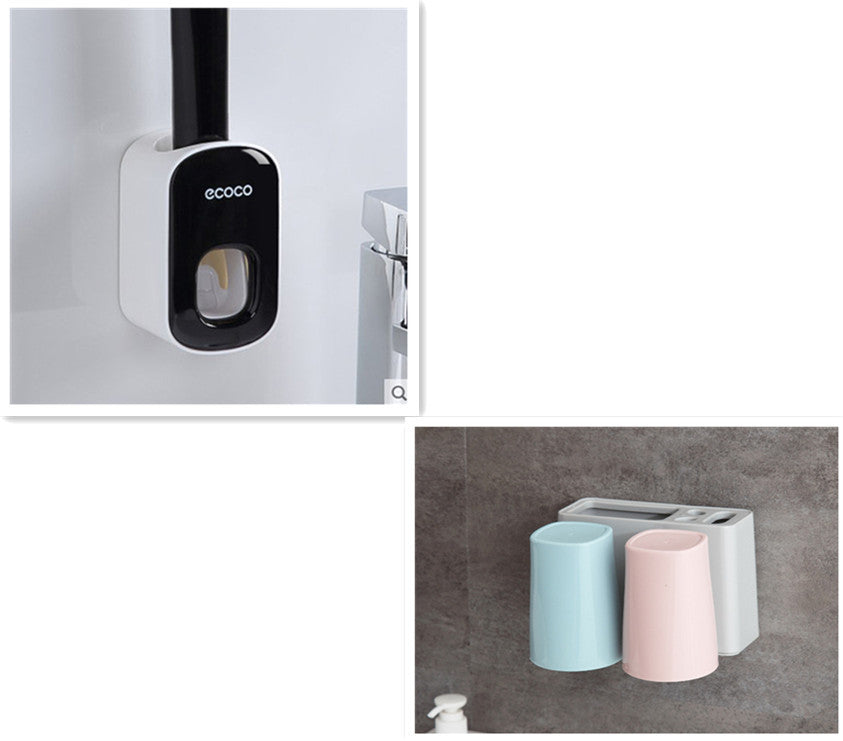 Wall Mounted Automatic Toothpaste Holder Bathroom