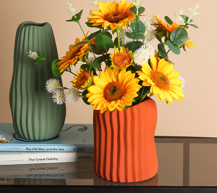 Ceramic Vases Decorate Living Room Flower Arrangement