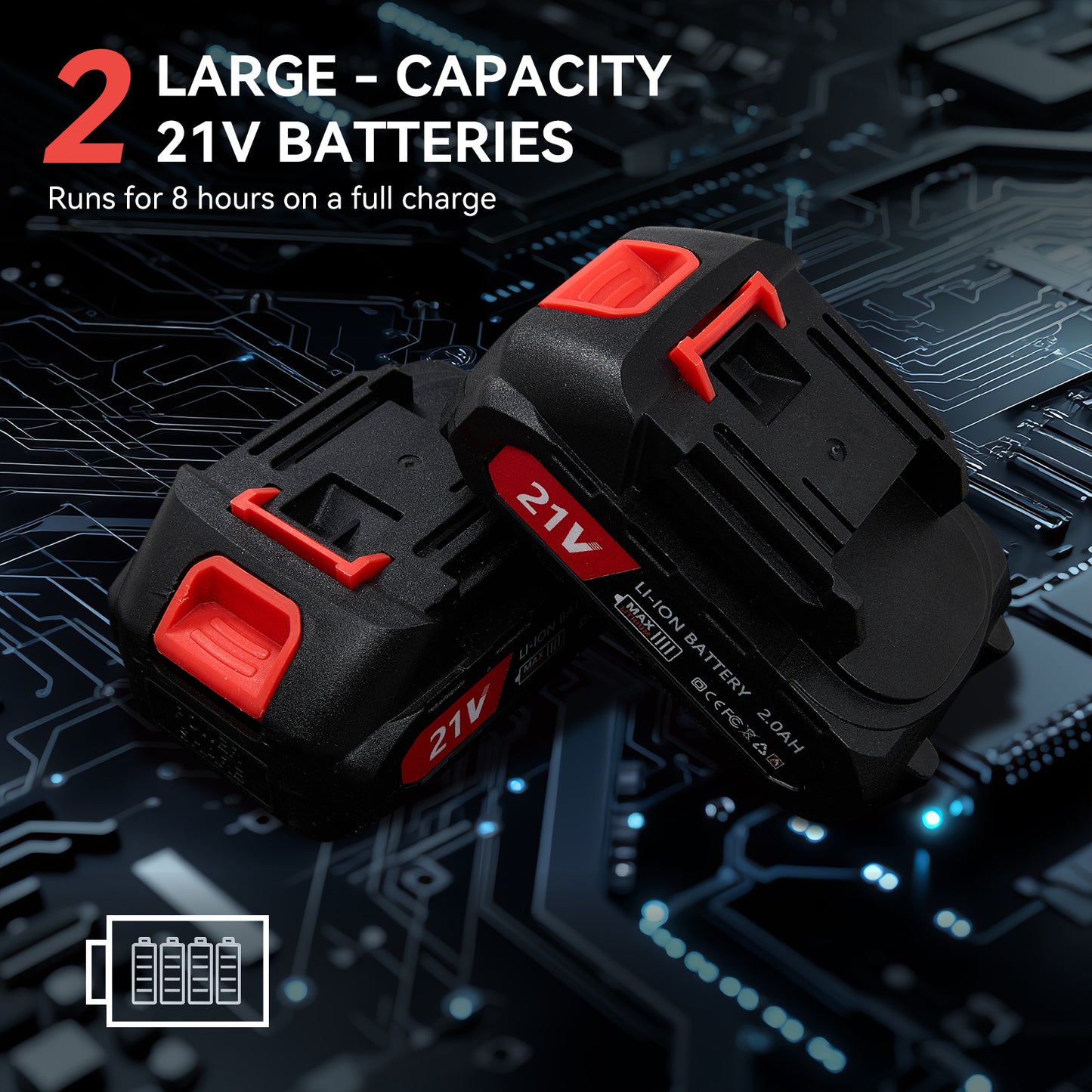 21V Cordless Electric Pruning Shears Tree Shrub Trimmer