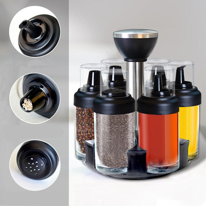 Anti-leakage Oil Bottle Pot Glass Vinegar Seasoning Salt
