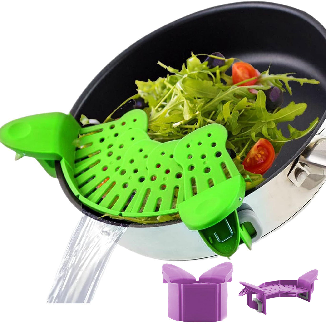 Universal Silicone Clip-on Pan Pot Strainer Anti-spill Strainer