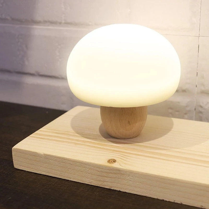 Silicone LED Night Lamp Brightness Adjustable Mushroom Night Light