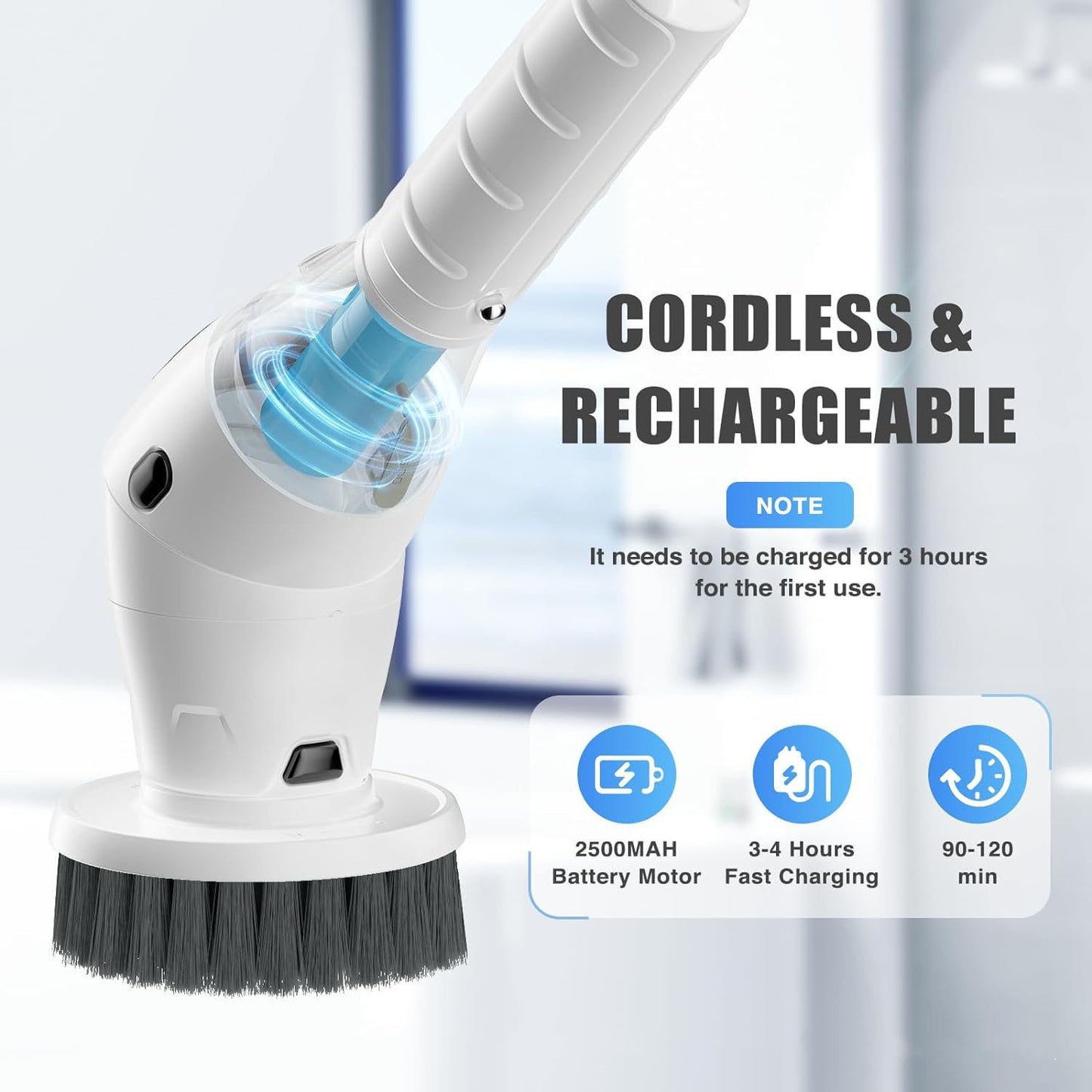 8-in-1 Electric Cleaning Brush Multi-functional Household Kitchen
