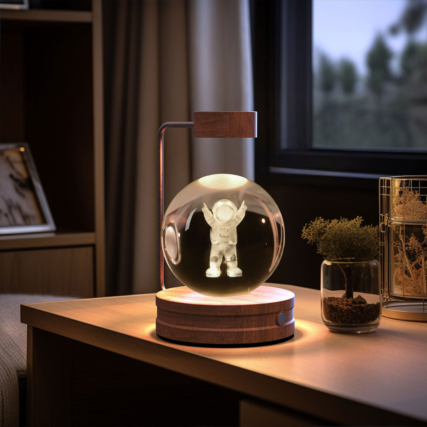Crystal Ball Cosmic Dinosaur Indoor Night Light Lamp