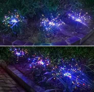 New Ground Plug Solar Fireworks Light LED Light String
