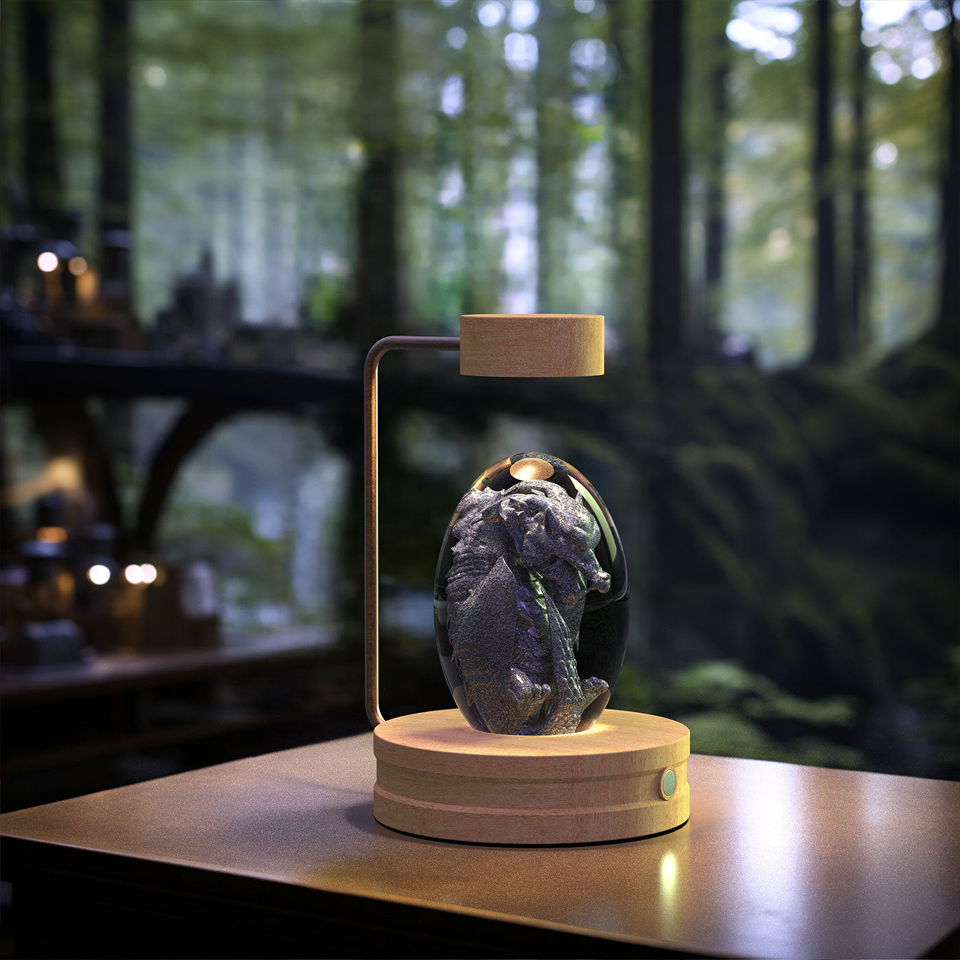 Crystal Ball Cosmic Dinosaur Indoor Night Light Lamp