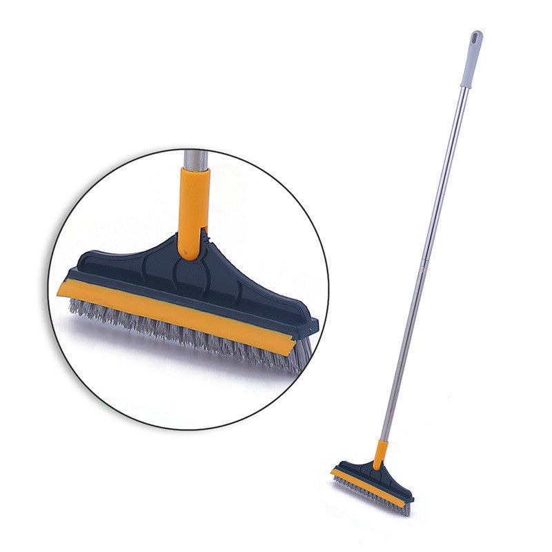 Floor Gap Cleaning Bristles Brush V-broom Rubber Wiper