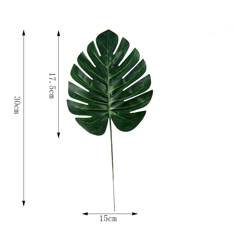 Simulation Of Green Plant Leaves Soft Decorations Creative Vases With Turtle Leaves