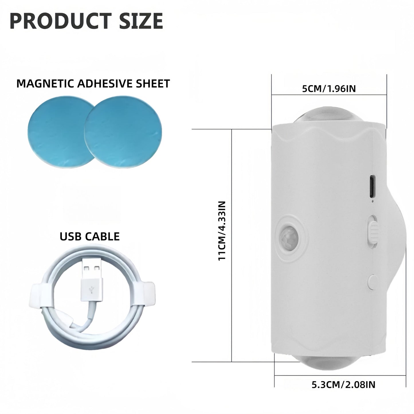 4PCS Color-sensing Motion Night Lights, Wall Lights, Cabinet Lights