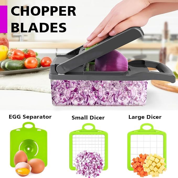 12 In 1 Manual Vegetable Chopper Kitchen Gadgets Food Chopper