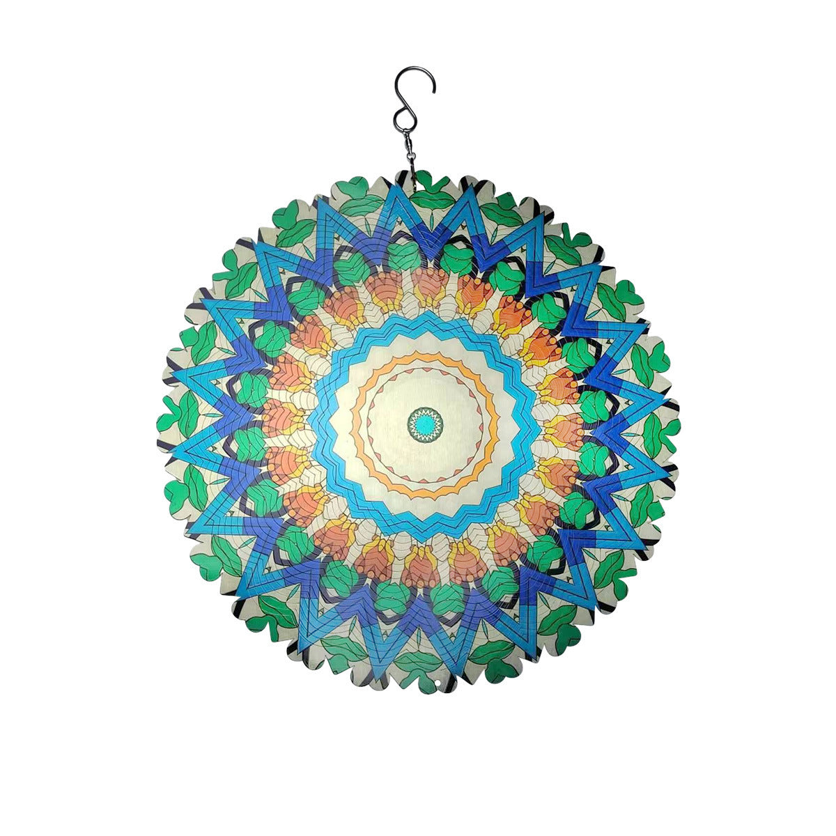 3D Rotating Wind Chimes Mandala Outdoor Garden