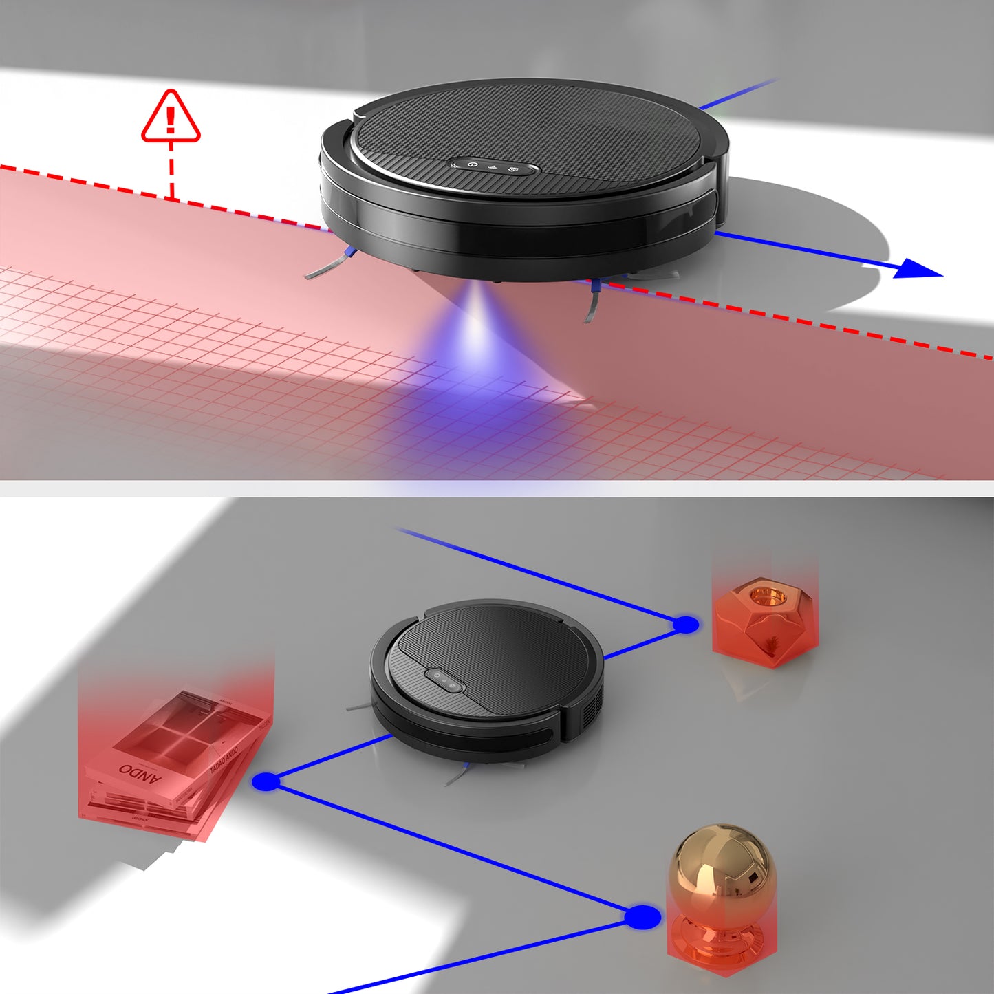 Robot Vacuum And Mop, 3 In 1 Combo Cleaner For Home