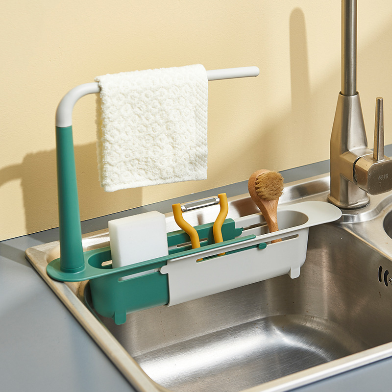 Telescopic Shelf Sinks Soap Holder Kitchen Sinks Organizer