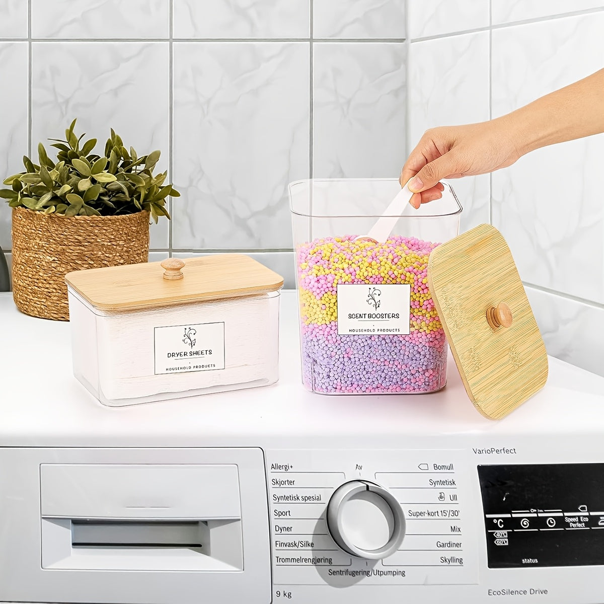 3-Pack Laundry Room Organization Storage Boxes