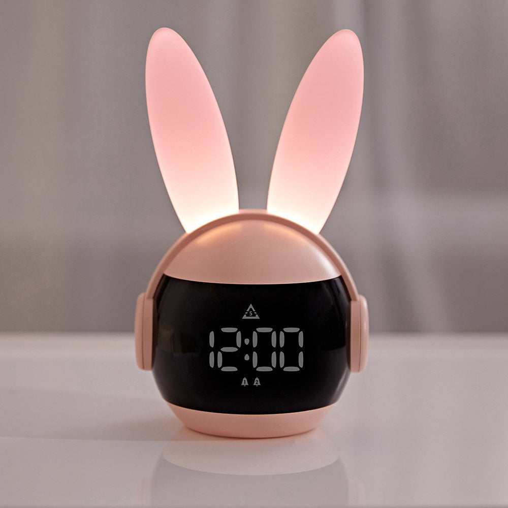 Smart Charging Night Light Eye Protection Bunny Children Clock