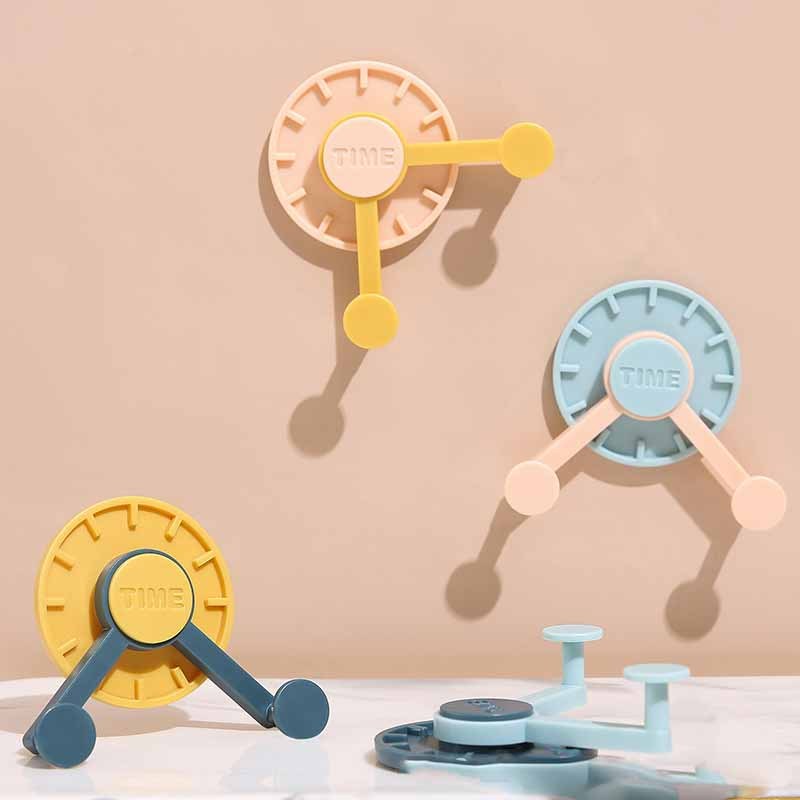 Punch Free 360 Rotating Clock Hook Creative Rotating Hook