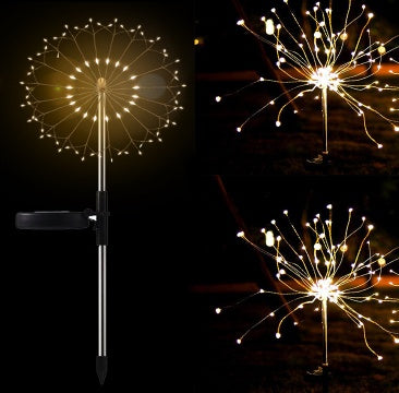 New Ground Plug Solar Fireworks Light LED Light String