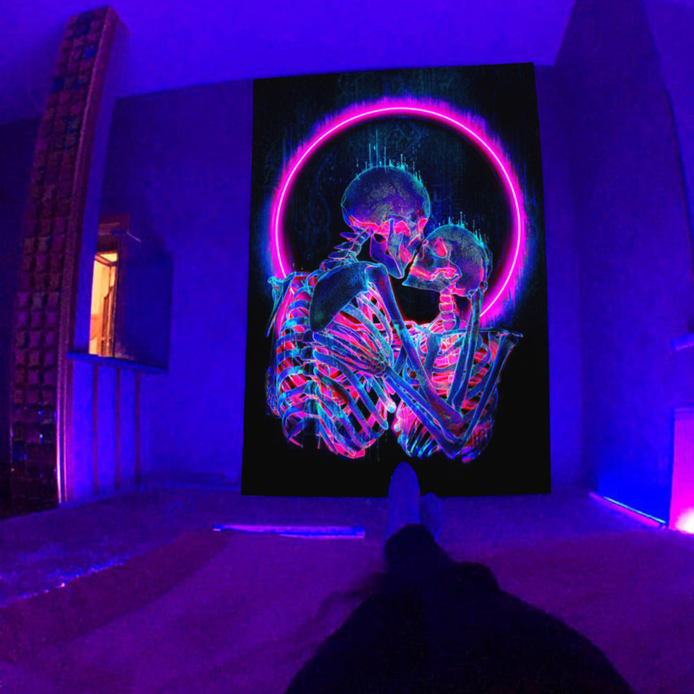 Fluorescent Tapestry UV Fluorescent Tapestry Psychedelic