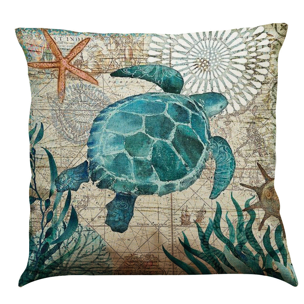 Cushion Covers Sea Turtle Printed Throw Pillow Cases