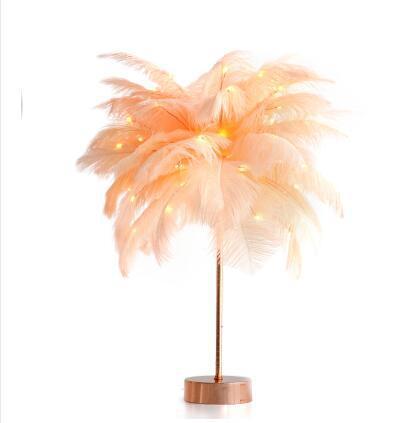 Feather Lamp Nordic Desk Lamp European-Style Bedroom Bedside