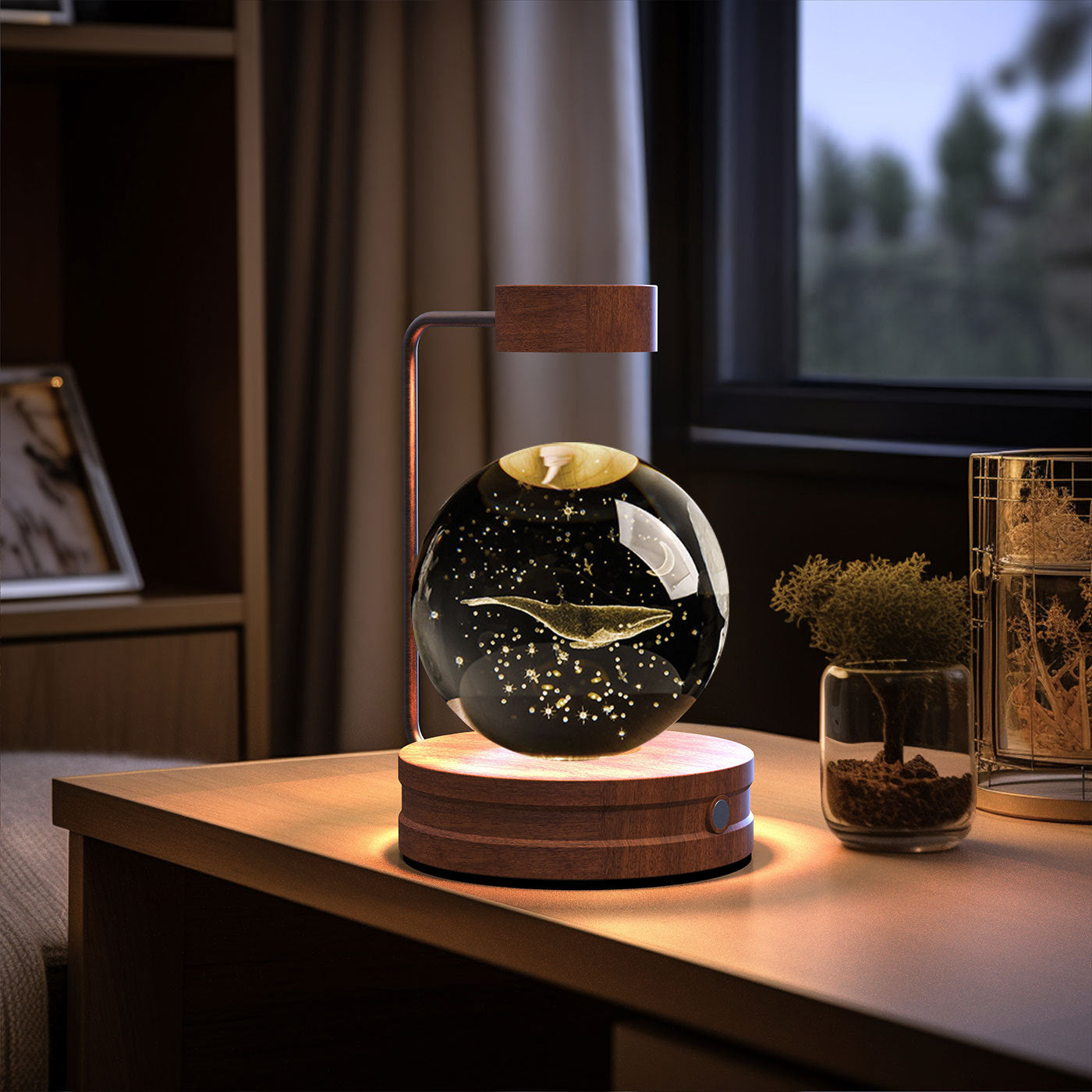 Crystal Ball Cosmic Dinosaur Indoor Night Light Lamp