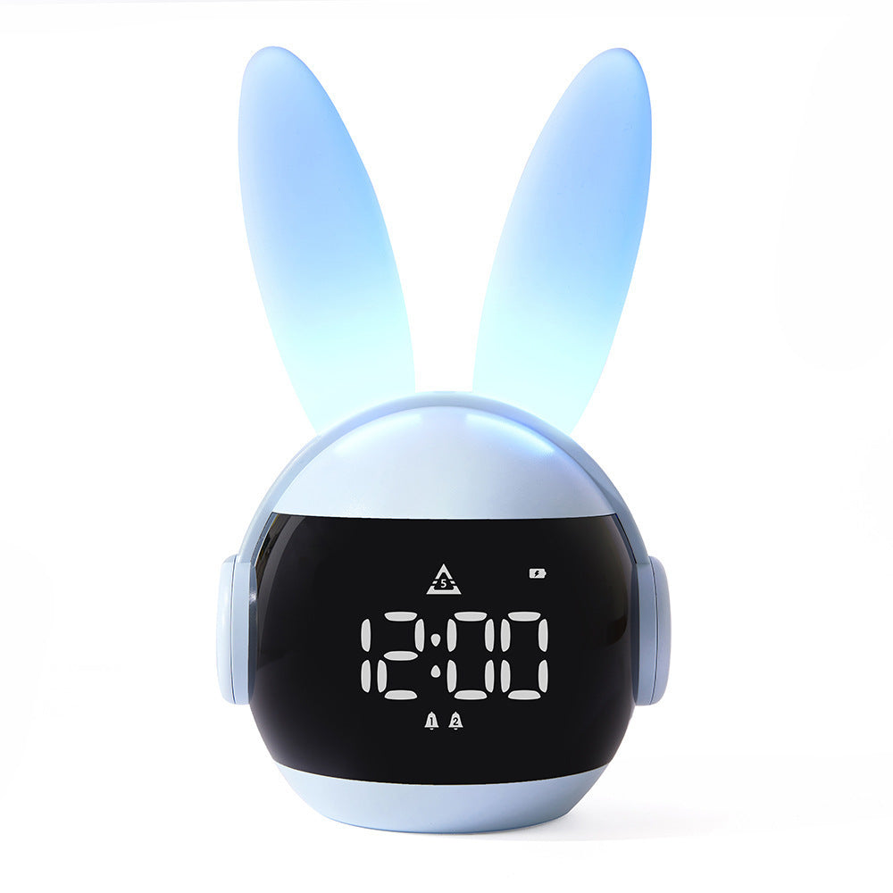 Smart Charging Night Light Eye Protection Bunny Children Clock