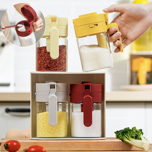 Small Seasoning Jars With Lids And Spoons Measuring Spoon