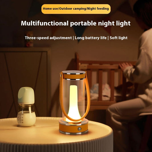 Creative Rechargeable Atmosphere Camping Leather Portable Table Lamp