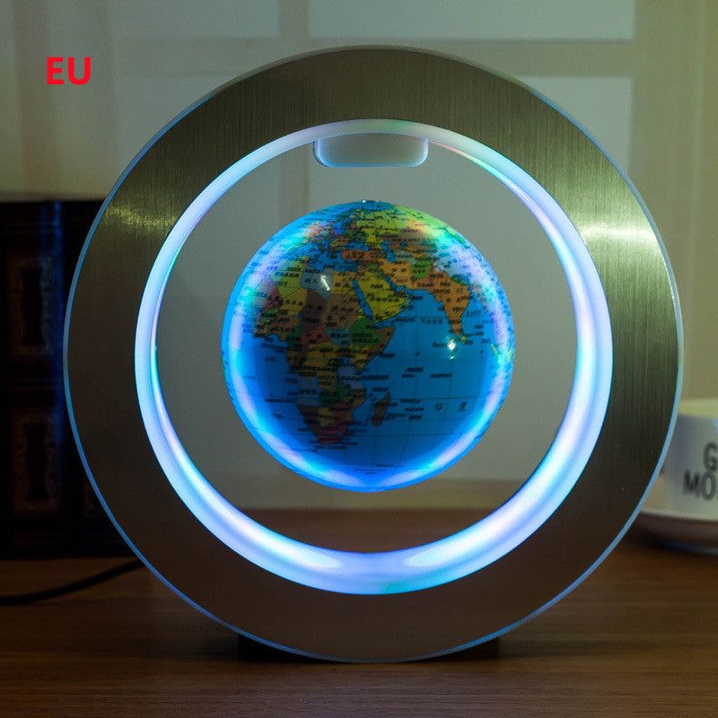 Round LED World Map Floating Globe Magnetic Levitation