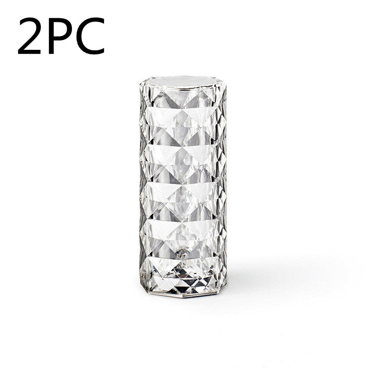 Nordic Crystal Lamp USB Table Lamps Bedroom Touch Dimming Decor