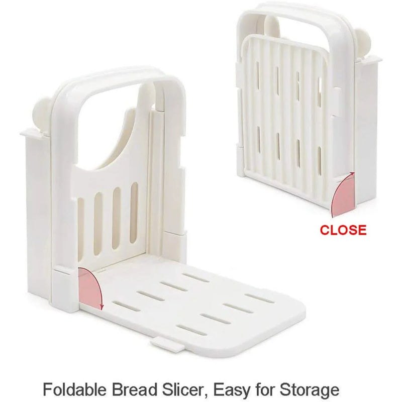 Foldable Toast Bread Slicer Adjustable Plastic Bread Cutting Tools