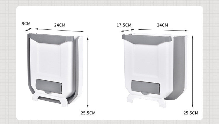 Wall-mounted Foldable Trash Can Household Classification Sundries