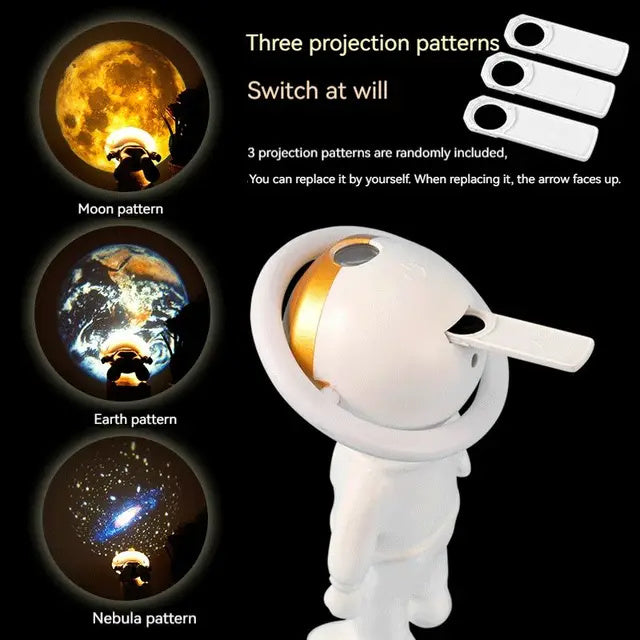 New Astronaut Star Projector Lamp Ins Touch Lamp Bedroom