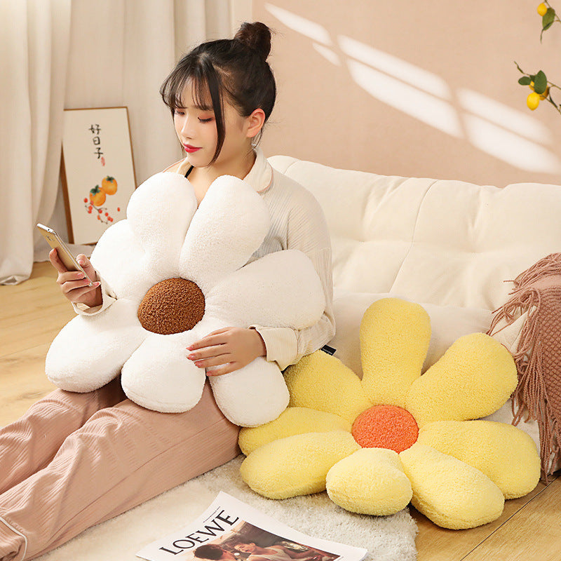 Small Daisy Flower Pillow Sofa Bed Living Room