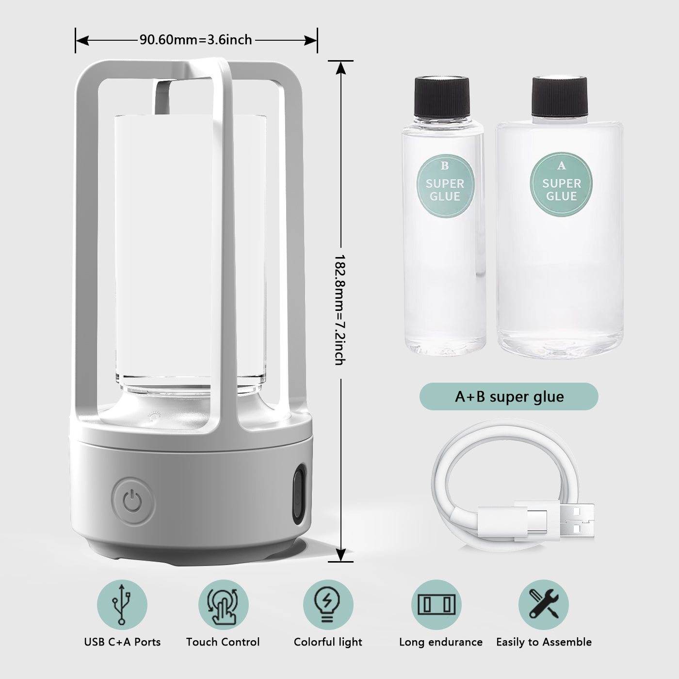 2 In 1 DIY Audio Crystal Light And Bluetooth-compatible Night Light