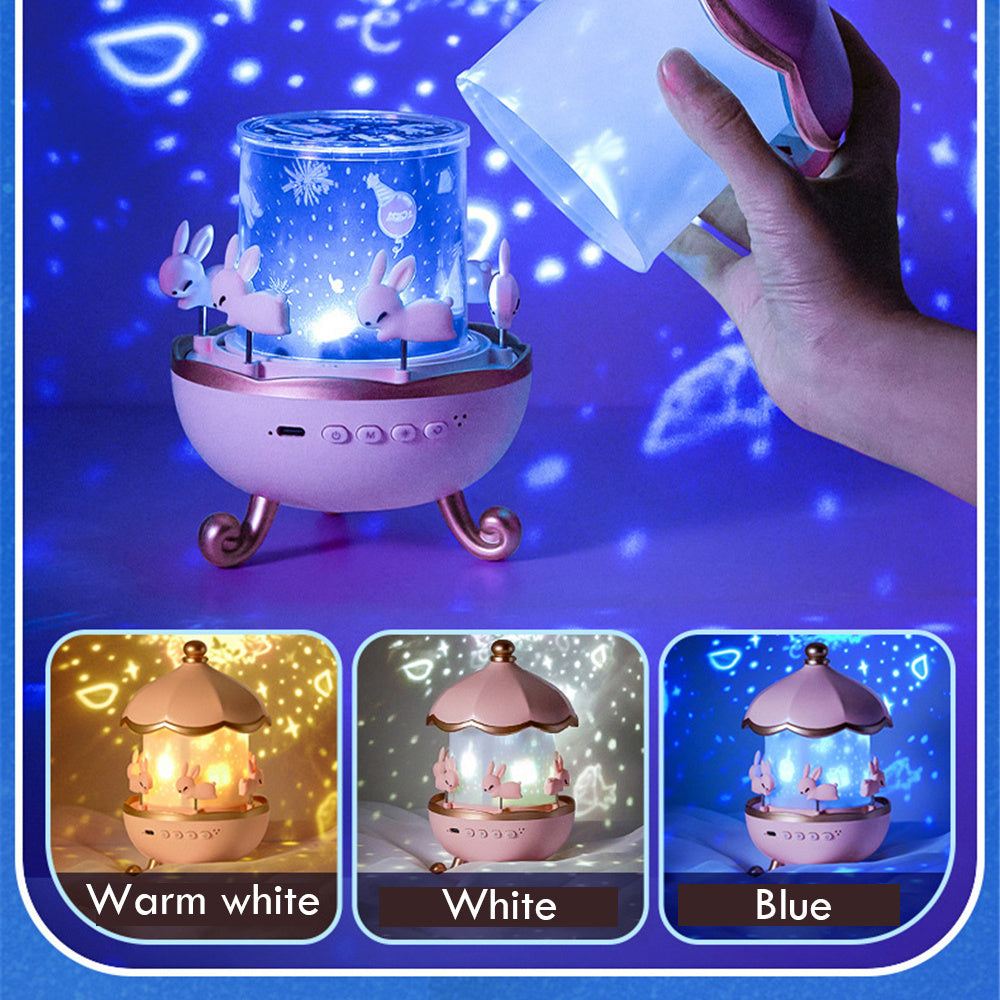 Night Light Projector Kids Nursery Children Room Space Rotation