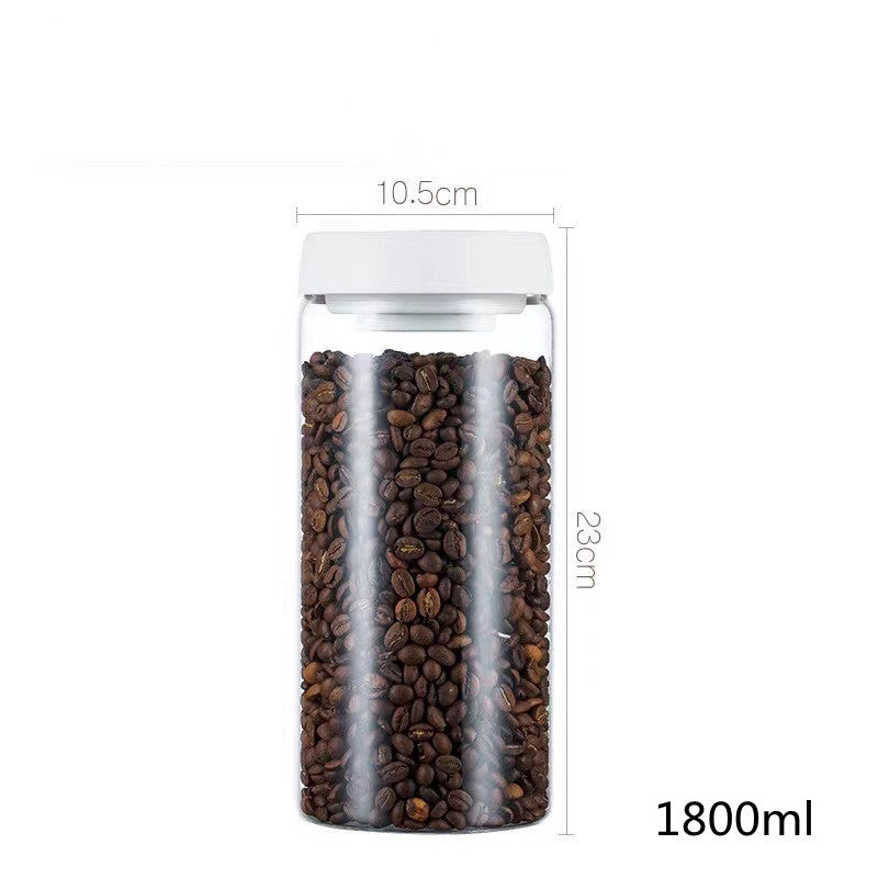 Vacuum Sealed Jug Set Black Coffee Beans Glass Kitchen Gadgets