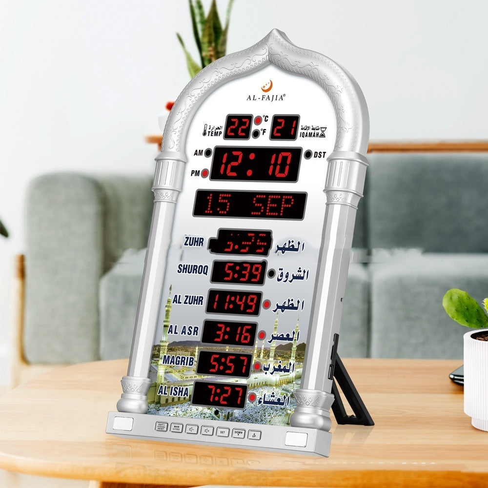 Alarm Clock Perpetual Calendar Gold Silver Black Wall Clocks