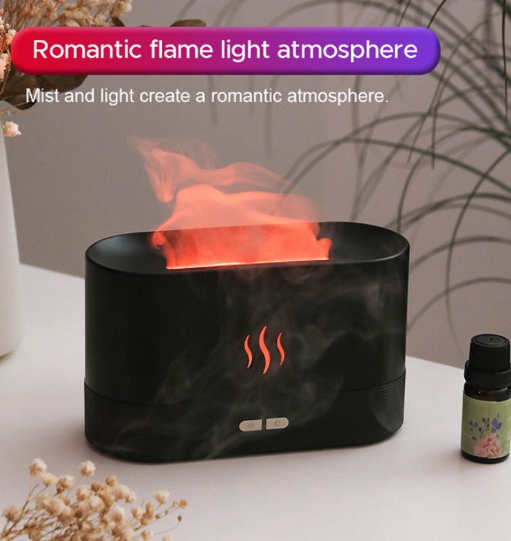 Aroma Diffuser With Flame Light Mist Humidifier Aromatherapy Diffuser