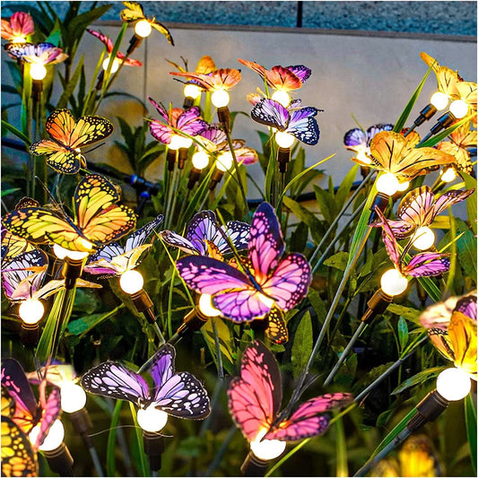 Solar Outdoor Garden Lawn Waterproof Atmosphere Butterfly Ground Lamp