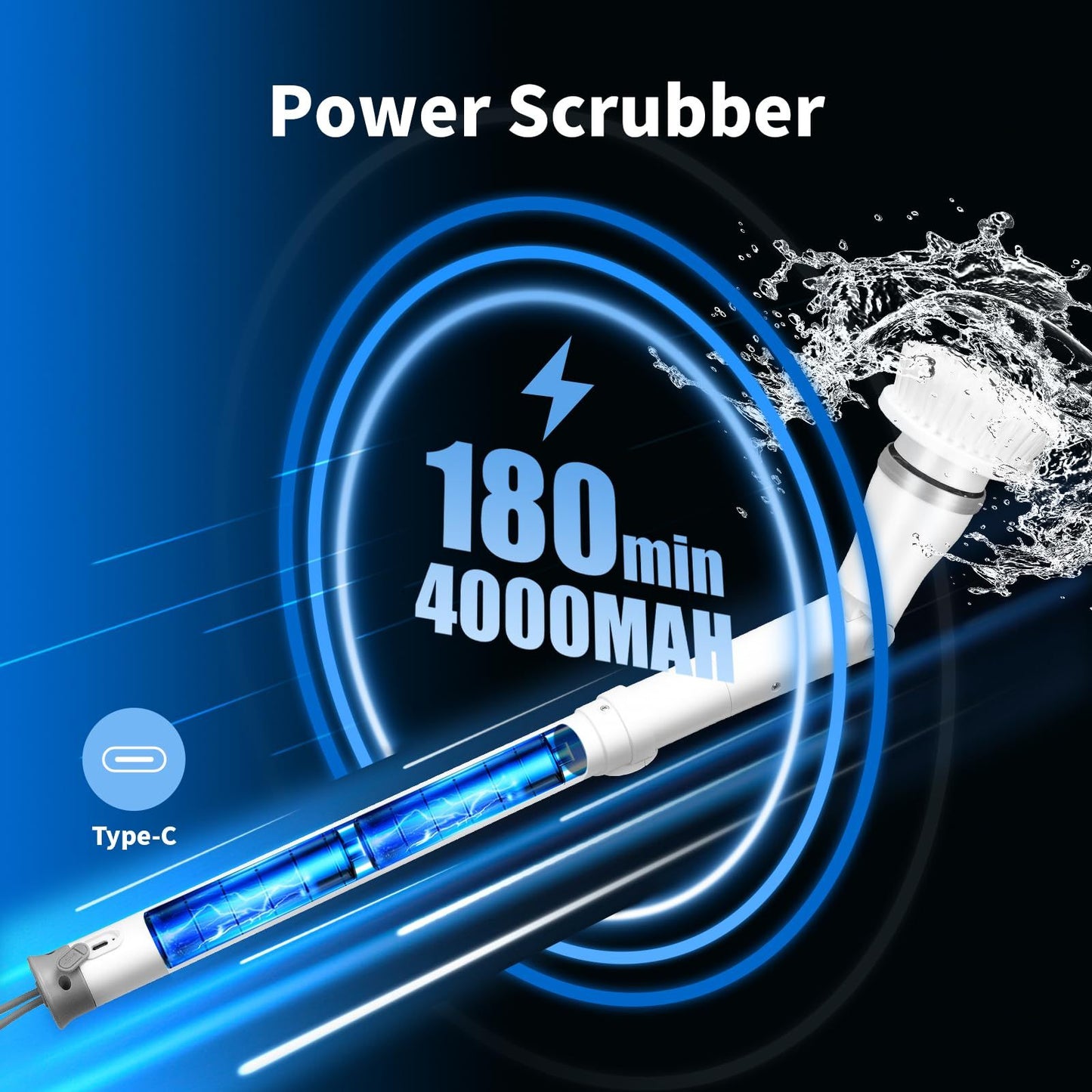 Electric Spin Scrubber Bathroom Cleaning Brush